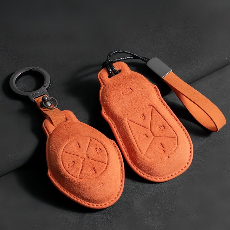 Premium Suede Car Key Fob Cover for Xpeng All Models - NICE EVS