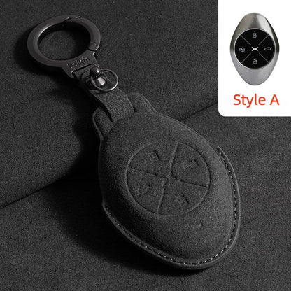 Premium Suede Car Key Fob Cover for Xpeng All Models - NICE EVS