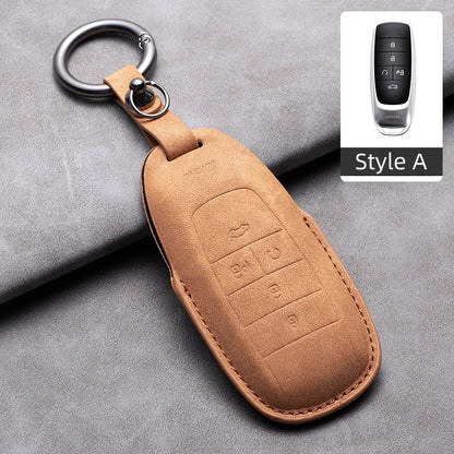 Premium Suede Leather Key Fob Cover for Aion - NICE EVS
