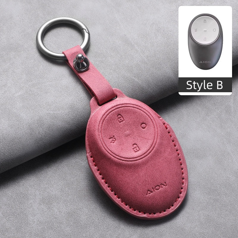 Premium Suede Leather Key Fob Cover for Aion - NICE EVS