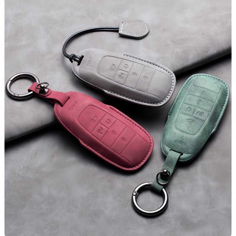 Premium Suede Leather Key Fob Cover for Aion - NICE EVS