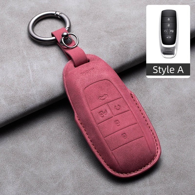 Premium Suede Leather Key Fob Cover for Aion - NICE EVS