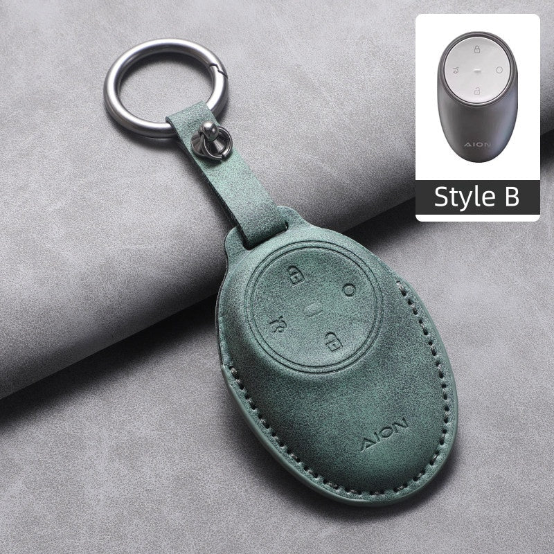 Premium Suede Leather Key Fob Cover for Aion - NICE EVS