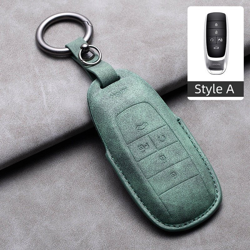 Premium Suede Leather Key Fob Cover for Aion - NICE EVS