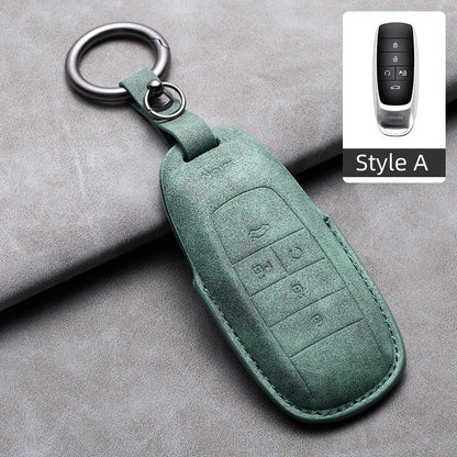 Premium Suede Leather Key Fob Cover for Aion - NICE EVS