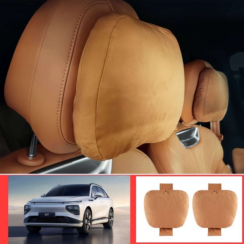 Premium Suede Memory Foam Headrest for XPENG G6/G9/P7/X9/L03/G7/P7+ - NICE EVS