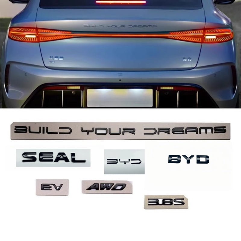 Rear Bumper Glossy Black Badges LOGO for 2024 BYD Seal - NICE EVS