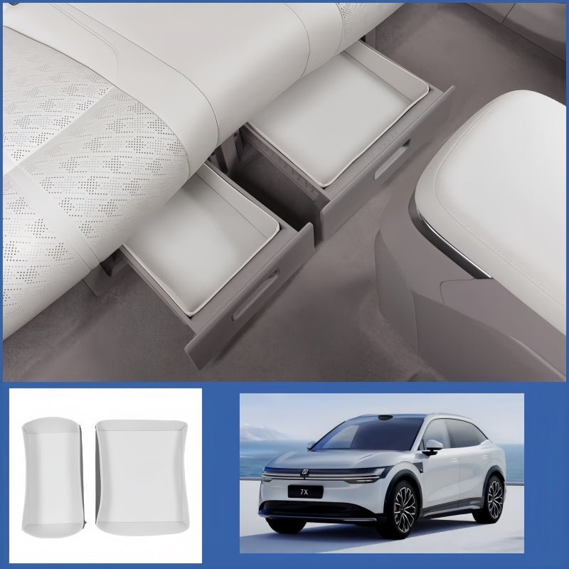 Second Row Under - Seat Storage Mat for Zeekr 7X (2 Pcs) - NICE EVS