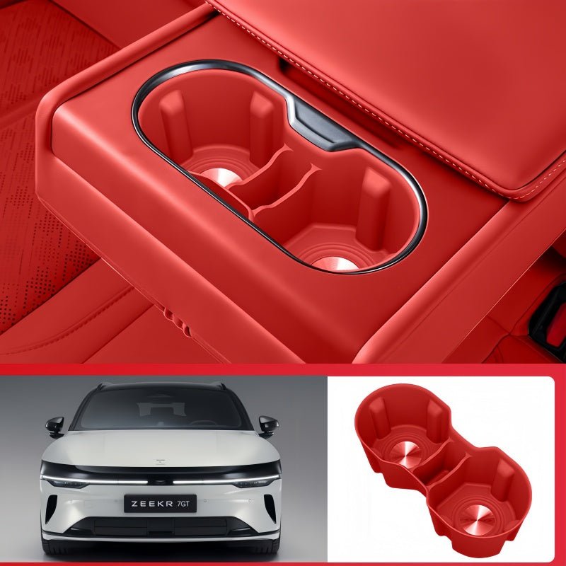 Silicone Second‑Row Cup Holder Liner Insert for Zeekr 7GT - NICE EVS
