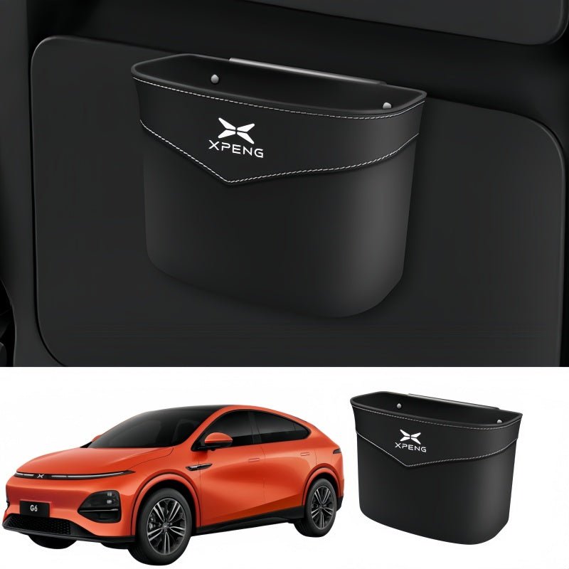 Suede Edge Car Waste Bin Hanging Organiser for XPeng - NICE EVS