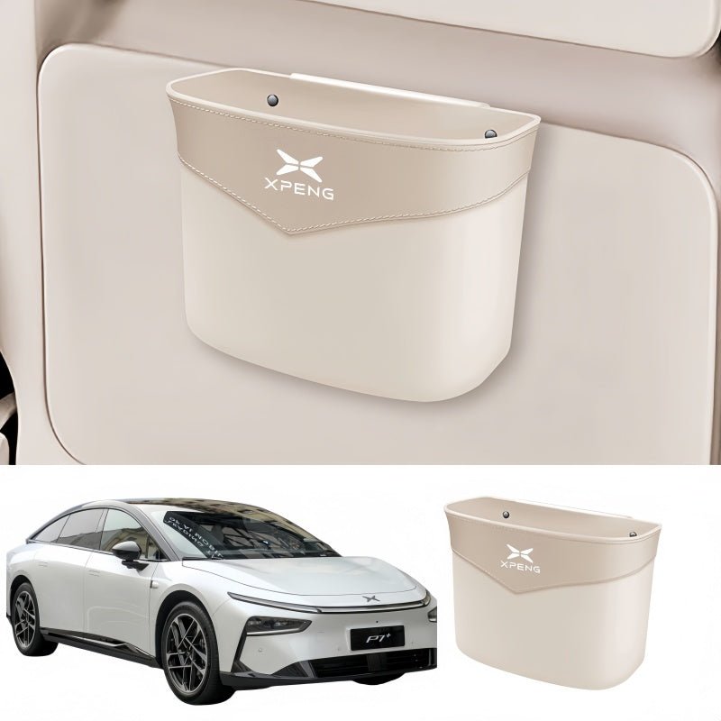 Suede Edge Car Waste Bin Hanging Organiser for XPeng - NICE EVS