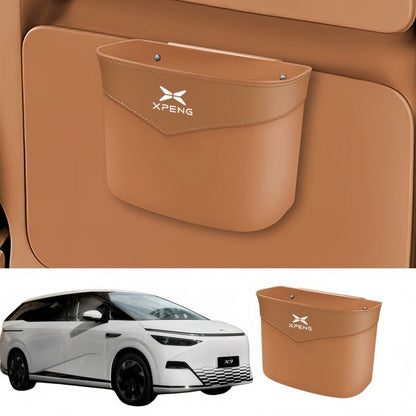Suede Edge Car Waste Bin Hanging Organiser for XPeng - NICE EVS
