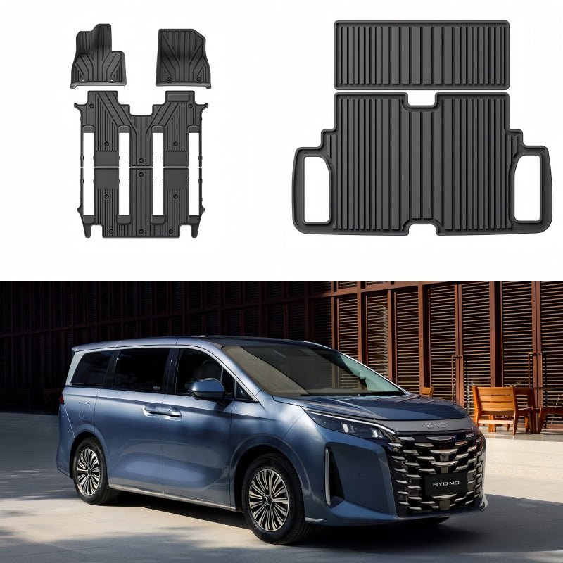 TPE Floor Mats & Trunk Mat for BYD M9 - NICE EVS