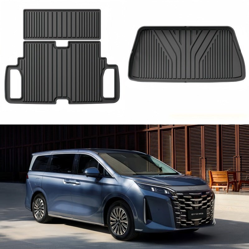 TPE Floor Mats & Trunk Mat for BYD M9 - NICE EVS