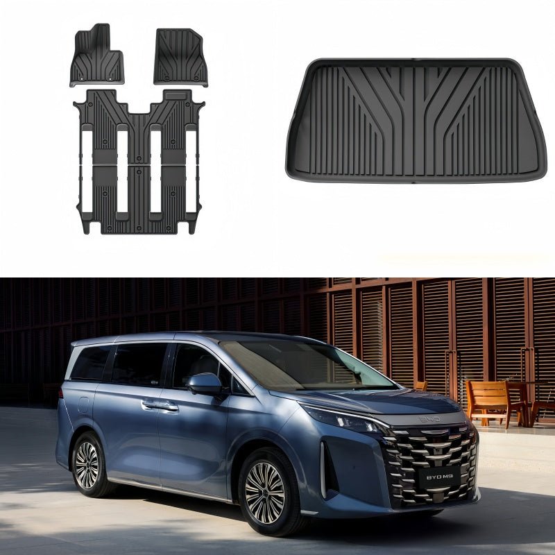 TPE Floor Mats & Trunk Mat for BYD M9 - NICE EVS