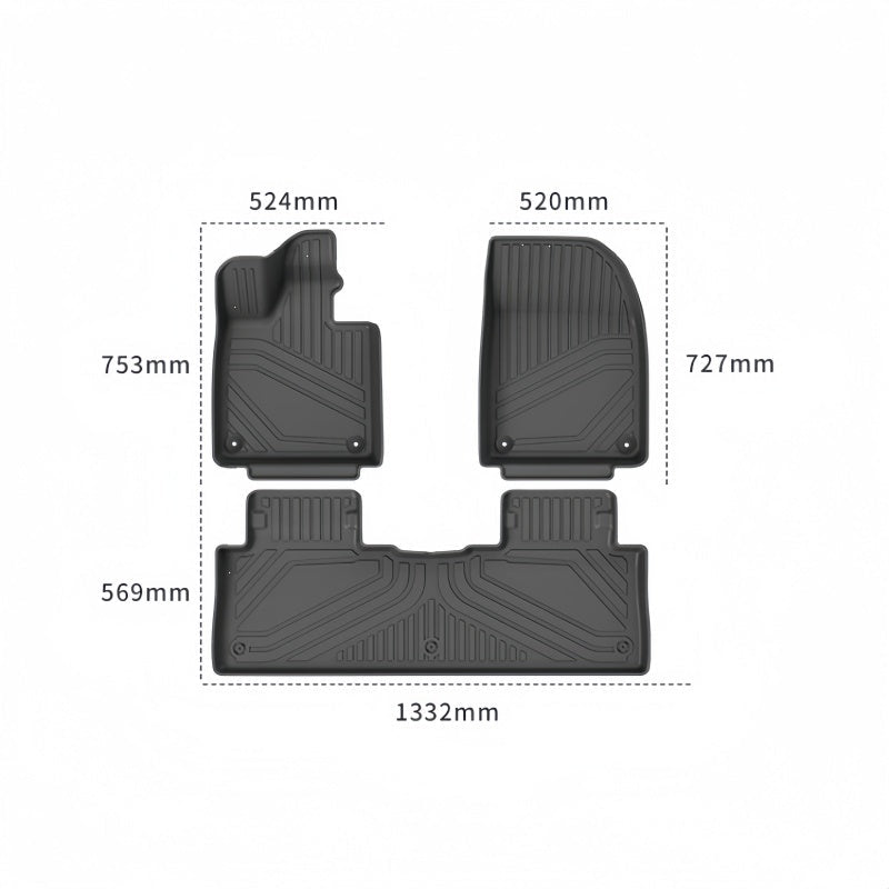 TPE Floor Mats & Trunk Mat for Xpeng L03 - NICE EVS