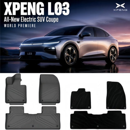 TPE Floor Mats & Trunk Mat for Xpeng L03 - NICE EVS