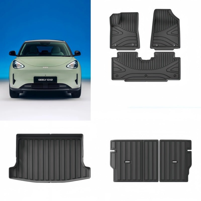 TPE Rubber Floor Mats & Trunk Mats for Geely E2 / EX2 - NICE EVS