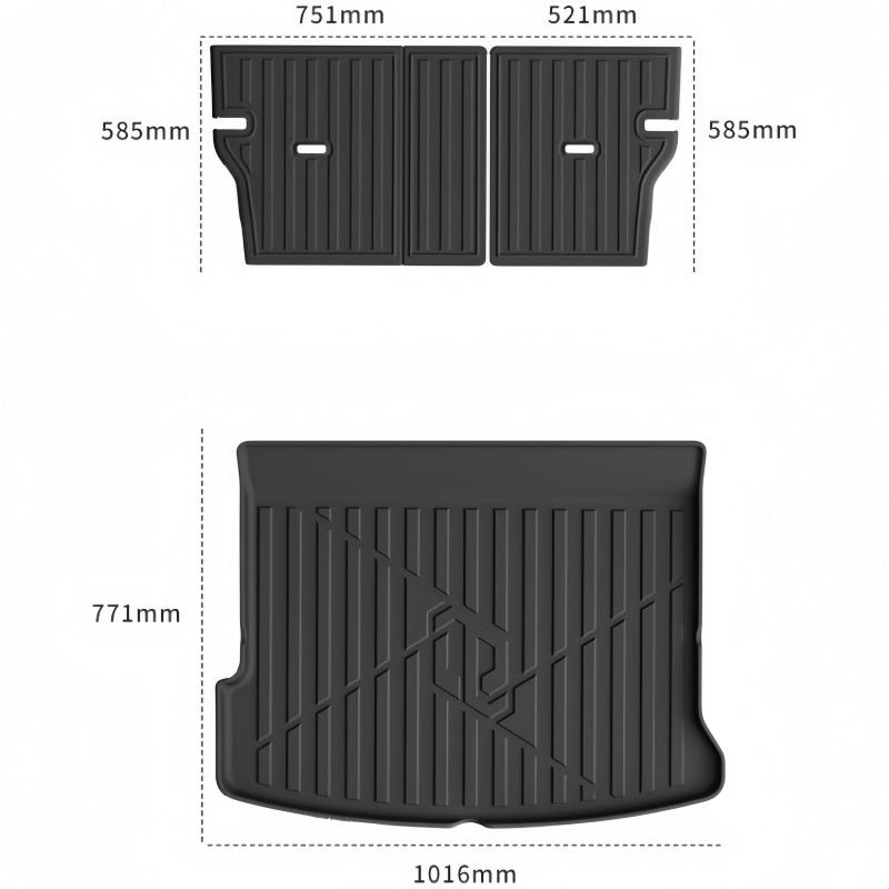 TPE Trunk Mat & Seat Back Pad for Leapmotor B05 - NICE EVS
