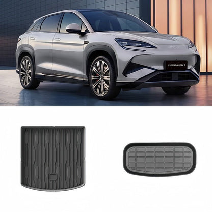 Trunk Rubber Floor Mat & Seat Back Protector for BYD Sealion 7 - NICE EVS