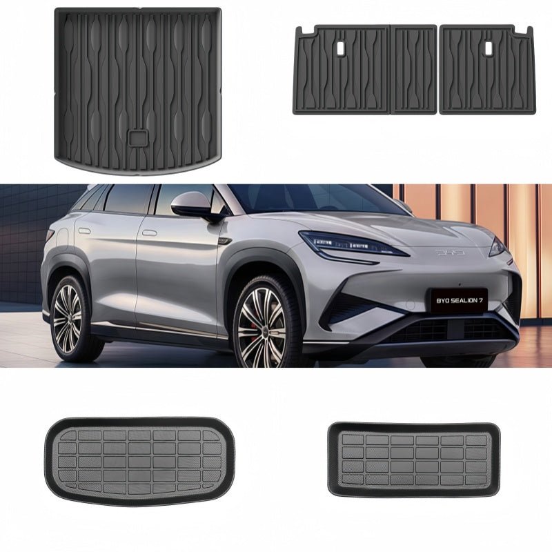 Trunk Rubber Floor Mat & Seat Back Protector for BYD Sealion 7 - NICE EVS