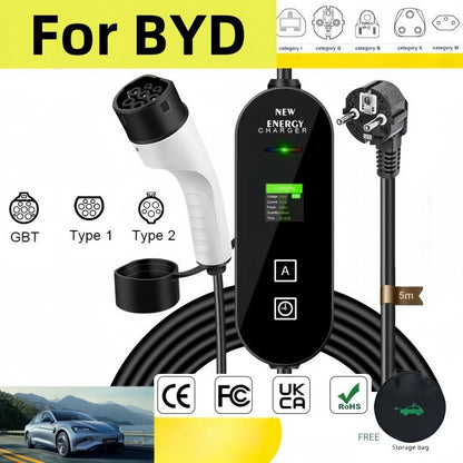 Type 2 Portable EV Charger for BYD - NICE EVS