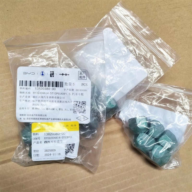 Wheel Bolt & Wheel Bolt Caps for BYD (5 pcs) - NICE EVS