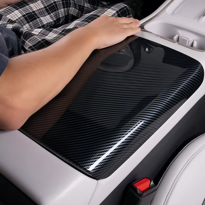 Carbon Fiber Center Armrest Box Cover Trim for 2026 Xpeng P7+