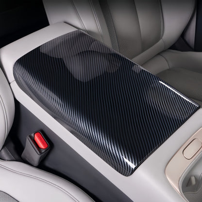 Carbon Fiber Center Armrest Box Cover Trim for 2026 Xpeng P7+