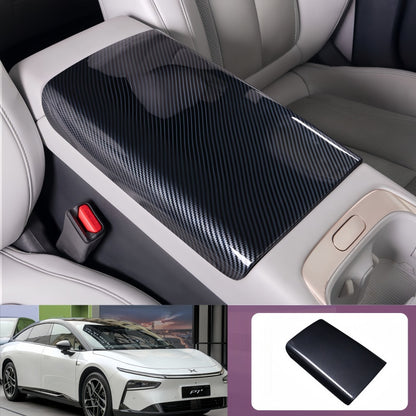 Carbon Fiber Center Armrest Box Cover Trim for 2026 Xpeng P7+