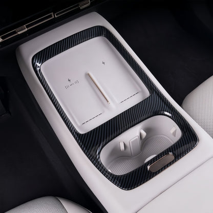 Carbon Fiber Center Console Decor Cover Trim for 2026 Xpeng P7+