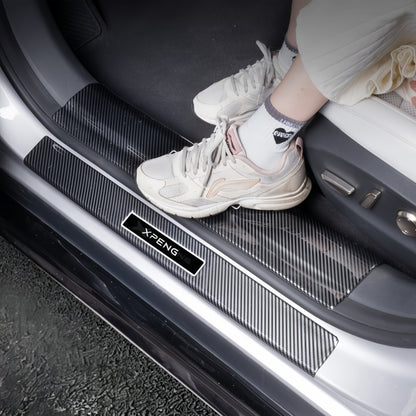 Carbon Fiber Door Sill Protector Scuff Plate Trim for 2026 Xpeng P7+