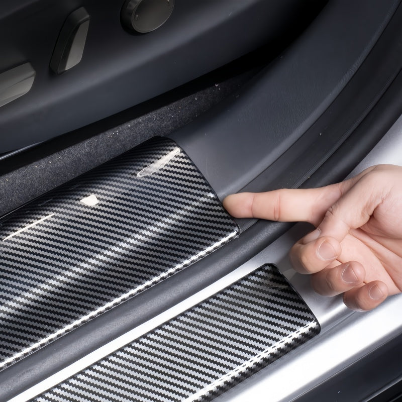 Carbon Fiber Door Sill Protector Scuff Plate Trim for 2026 Xpeng P7+