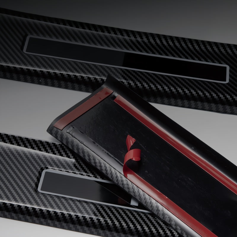 Carbon Fiber Door Sill Protector Scuff Plate Trim for 2026 Xpeng P7+
