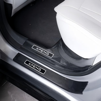 Carbon Fiber Door Sill Protector Scuff Plate Trim for 2026 Xpeng P7+