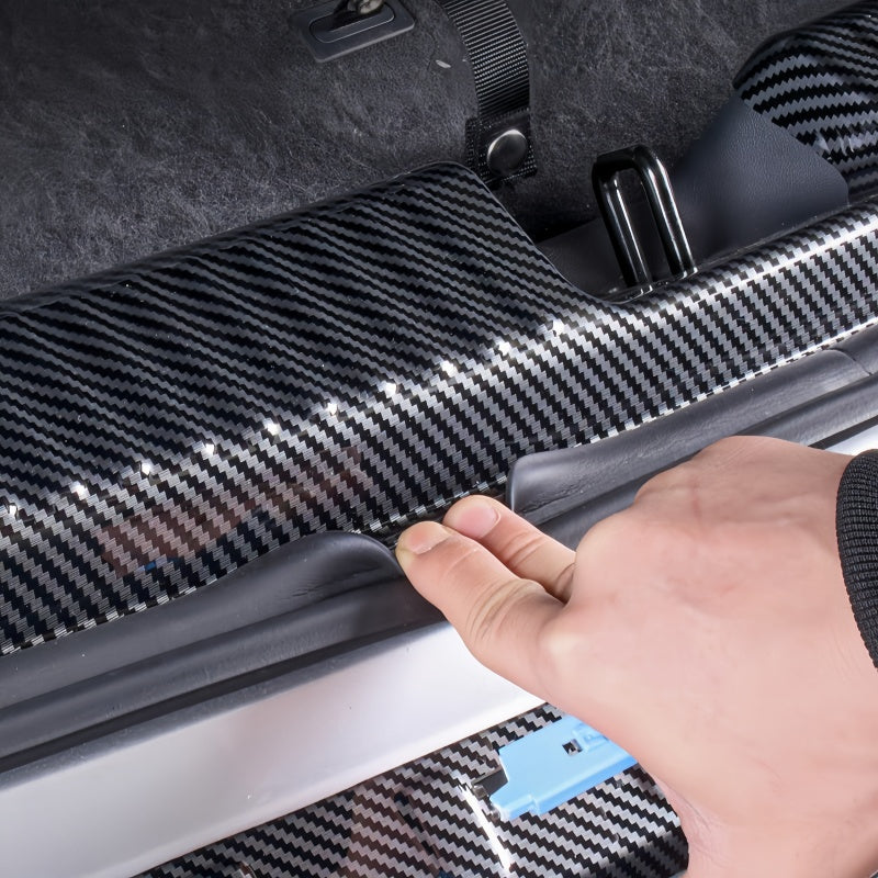 Carbon Fiber Trunk Door Sill Protector Scuff Plate for 2026 Xpeng P7+