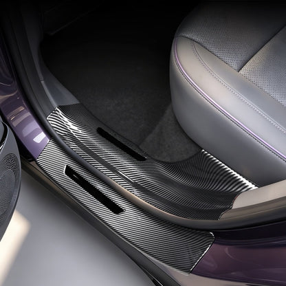 Carbon Fiber Style Door Sill Protector for Xpeng L03