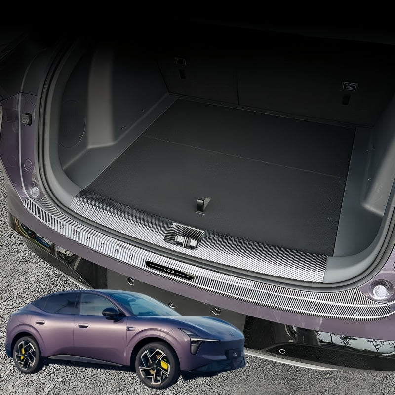 Carbon Fiber Style Trunk Sill Protector for Xpeng L03