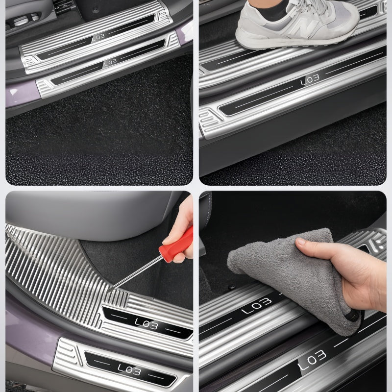 Stainless Steel Door Sill Scuff Plate for Xpeng L03