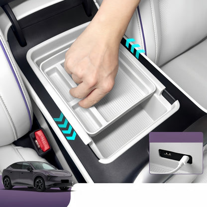 TPE Armrest Storage Box for Xpeng L03