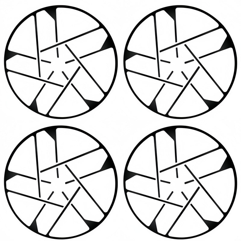 20‑Inch Wheel Blackout Vinyl Stickers for 2026 Xpeng P7+