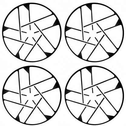 20‑Inch Wheel Blackout Vinyl Stickers for 2026 Xpeng P7+