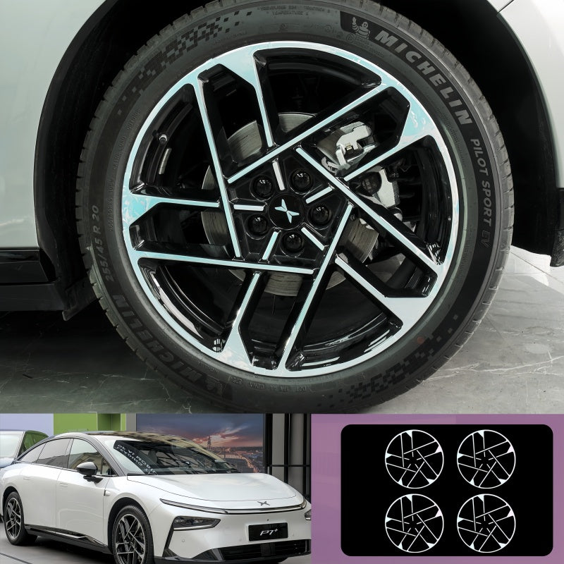 20‑Inch Wheel Blackout Vinyl Stickers for 2026 Xpeng P7+