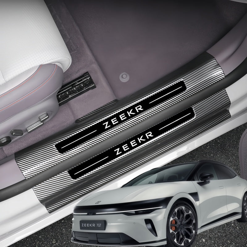 ABS Carbon‑Fiber Door Sill Protector Trim for Zeekr 7GT