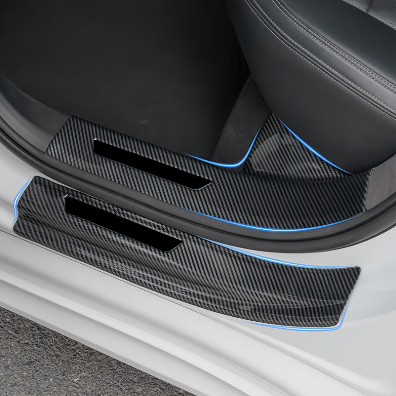 ABS Carbon‑Fiber Door Sill Protector Trim for Zeekr 7GT