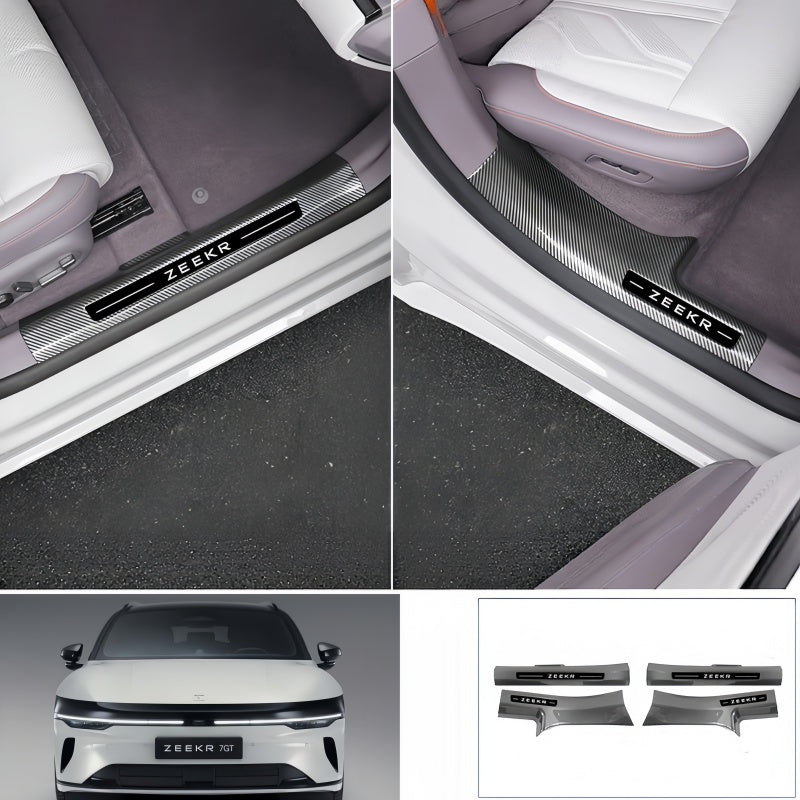 ABS Carbon‑Fiber Door Sill Protector Trim for Zeekr 7GT