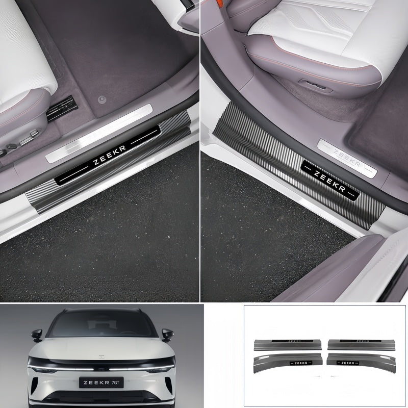 ABS Carbon‑Fiber Door Sill Protector Trim for Zeekr 7GT