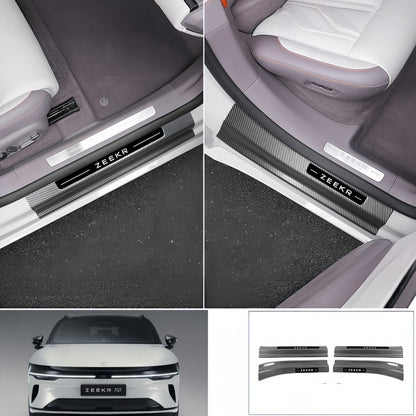 ABS Carbon‑Fiber Door Sill Protector Trim for Zeekr 7GT