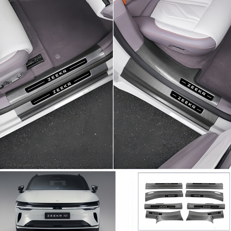 ABS Carbon‑Fiber Door Sill Protector Trim for Zeekr 7GT