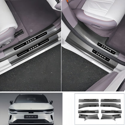 ABS Carbon‑Fiber Door Sill Protector Trim for Zeekr 7GT